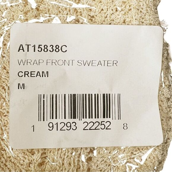 ASTR Pointelle Wrap Front Sweater in Cream - Picture 8 of 8